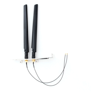 2x Antena Wifi Ngff M.2 6dbi Para Pc Desktop + Espelho + Cabo - Imagem 3
