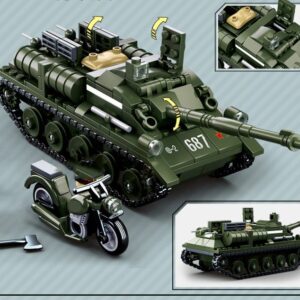 Tanque De Guerra Montar 338 Peças Compatível Lego Militar - Imagem 3