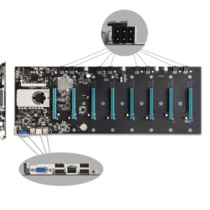 Placa Mãe Mineracão Btc-s37 8 Pcie 16x Vga Com Processador - Imagem 3