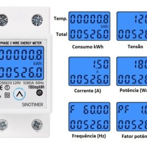 Medidor Consumo De Energia Digital Multifuncional 80a 110v ou 220v - Imagem 8