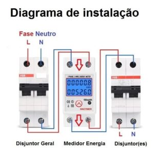 Medidor Consumo De Energia Digital Multifuncional 80a 110v ou 220v - Imagem 7