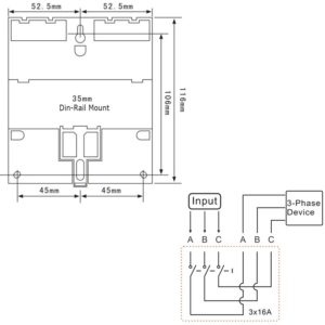 Temporizador Timer Trifásico Digital Programável 380v 16a Nf - Imagem 9