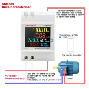 Wattímetro Voltímetro Amperímetro 110v 220v 100a Disjuntor - Imagem 9