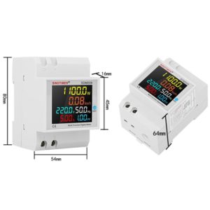 Wattímetro Voltímetro Amperímetro 110v 220v 100a Disjuntor - Imagem 8