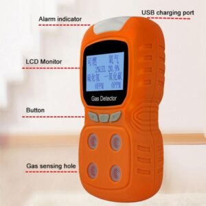 Medidor Gás Detector Monitor Industrial 4 Em 1 H2s O2 Co Lel - Imagem 3