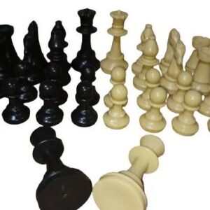 Jogo De Xadrez Tabuleiro Flexível De Lona + Peças Rei 8.6cm Nf - Imagem 6