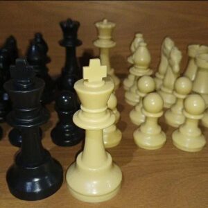 Jogo De Xadrez Tabuleiro Flexível De Lona + Peças Rei 8.6cm Nf - Imagem 7