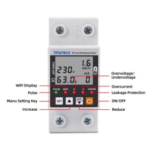 Protetor De Sobretensão Com Wattimetro Wifi Tvps1-63t 220v - Imagem 7