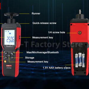 Tacômetro Digital Laser Medidor De Rpm Velocidade Bluetooth UT372D - Imagem 20