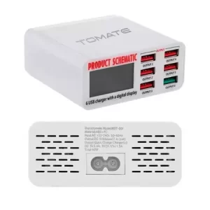 Carregador Inteligente Usb 6 Portas Display Digital com Medidor De Voltagem - Imagem 9