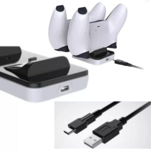 Base Charging Dock 2 Controles Ps5 Carregador Dualsense Playstation 5 - Imagem 3