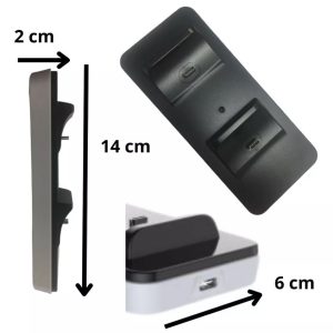 Base Charging Dock 2 Controles Ps5 Carregador Dualsense Playstation 5 - Imagem 8