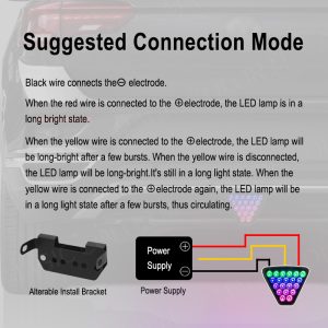 Luz De Freio Brake Light Triangular Estilo Formula1 para Carro E Moto - Imagem 4