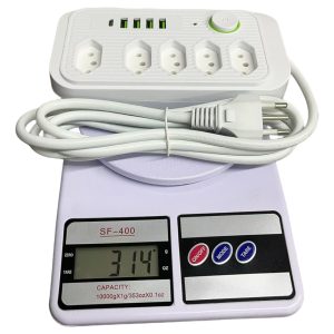 Filtro De Linha Extensão com cabo de 3 metros, 5 Tomadas, 4 USB, 1USB Tipo C, Plástico de segurança Anti-Chama, Regua Cabo - Imagem 9