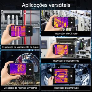 Câmera Térmica Infiray P2 Pro com Lente Macro Para ANDROID e IOS Visão Noturna Caça Pesca Termal - Imagem 17