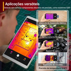 Câmera Térmica Infiray P2 Pro com Lente Macro Para ANDROID e IOS Visão Noturna Caça Pesca Termal - Imagem 14