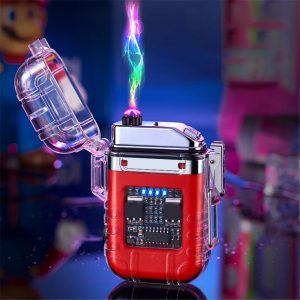 Isqueiro de Plasma Recarregável Usb C Arco Duplo Lanterna Led Elétrico a prova d'água anti vento eletrônico não precisa de gás - Imagem 8