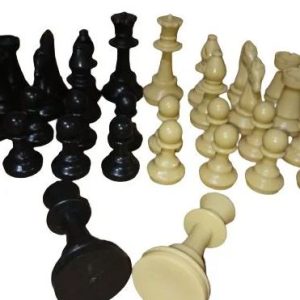 Peças Grandes Para Xadrez Bege E Preto Somente Peças Rei de 8.6cm Excelente qualidade para Campeonatos e Escolas - Imagem 3