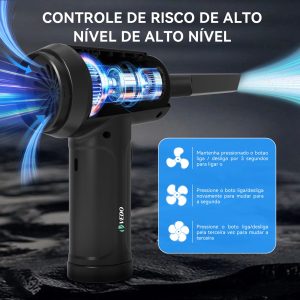 Soprador De Ar Sem Fio Espanador Limpeza 9000mah Portatil - Imagem 12