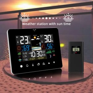 Estação Meteorológica Higrotermografo Wireless Touch Portatil - Imagem 14