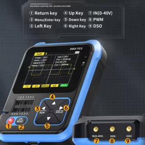 Osciloscópio Fnirsi DSO-TC3 3 em 1 Portátil E Testador De Componentes - Imagem 8