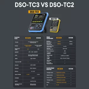 Osciloscópio Fnirsi DSO-TC3 3 em 1 Portátil E Testador De Componentes - Imagem 7