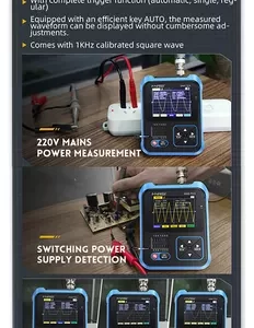 Osciloscópio Fnirsi DSO-TC3 3 em 1 Portátil E Testador De Componentes - Imagem 5