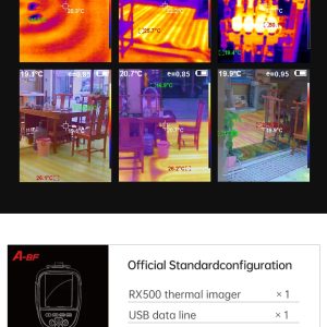 Câmera Térmica RX-500 A-BF Infravermelho Termográfica Medição Temperatura 256x192 - Imagem 4