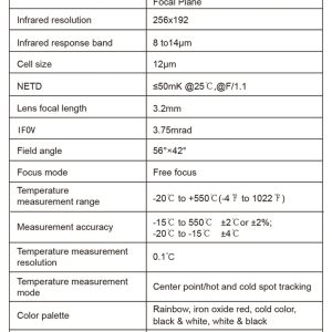 Câmera Térmica RX-500 A-BF Infravermelho Termográfica Medição Temperatura 256x192 - Imagem 14