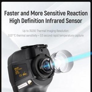 Câmera Térmica RX-500 A-BF Infravermelho Termográfica Medição Temperatura 256x192 - Imagem 9