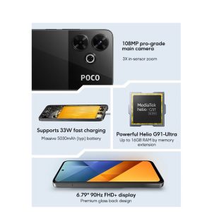 Telefone Celular Xiaomi POCO M6 8GB de RAM / 256GB de ROM Smartphone Versão Global com NFC Tela de 6,79" 90Hz - Imagem 10