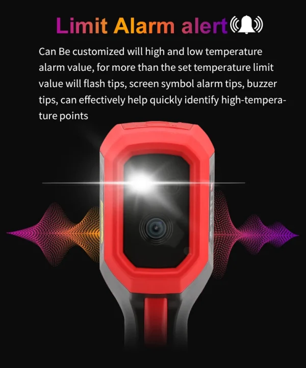 Alarme de temperatura alta e baixa da câmera térmica UNI-T