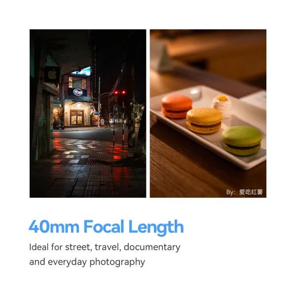 Distância focal de 40 mm para rua e dia a dia