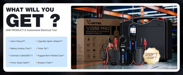 Conteúdo da caixa do VDIAGTOOL V200PRO