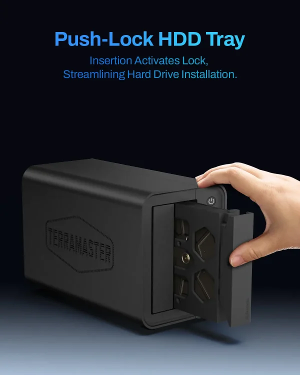 Gaveta de disco sem ferramenta do TerraMaster F2-425