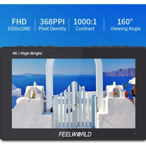 Tela Full HD de 368 PPI e 160° do FEELWORLD F5 PROX
