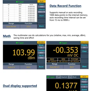Registro de dados, funções matemáticas e dupla leitura no OWON XDM1041