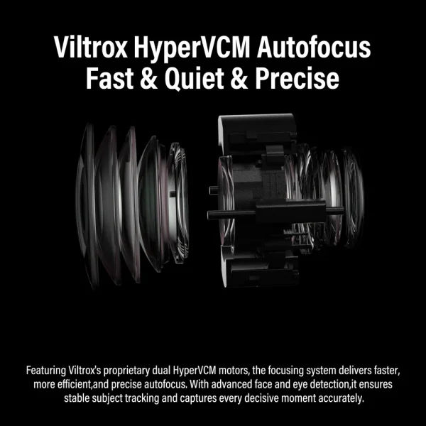 Foco automático HyperVCM da Viltrox 85mm F1.4 PRO