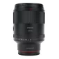 Meike 85mm F1.4 vista de frente, com o anel de abertura