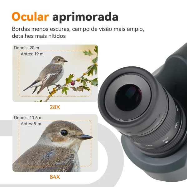 Ocular aprimorada da luneta SVBONY SV41 Pro