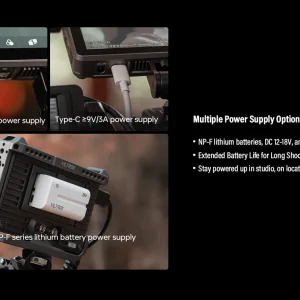 Formas de alimentação do Viltrox DC-X3: bateria, DC e USB-C