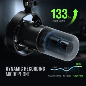 Microfone dinâmico de gravação FIFINE K688