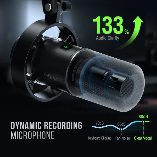 Microfone dinâmico de gravação FIFINE K688