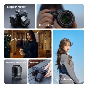 Recursos da TTArtisan AF 56mm F1.8: motor de passo, F1.8, lente ED e detecção de olho