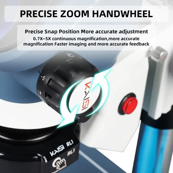 Controle de zoom do microscópio Kaisi TX-350S