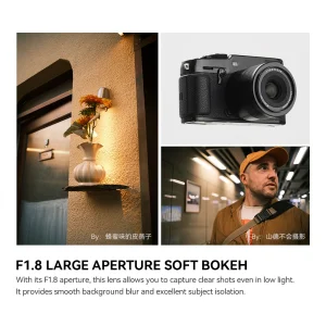 Fundo desfocado com abertura F1.8