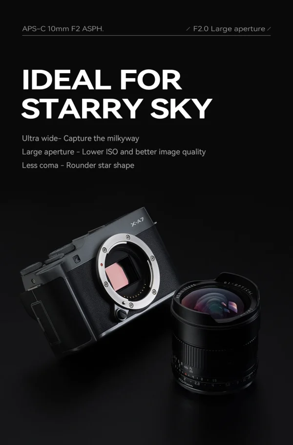 TTArtisan 10mm F2 para fotografar o céu estrelado