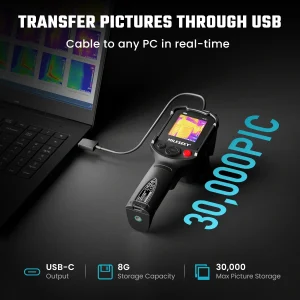 Transferência de fotos por USB-C da câmera térmica TR10