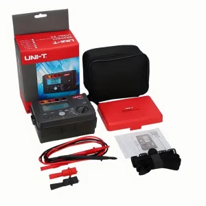 UNI-T UT501A com a caixa, a bolsa e os cabos