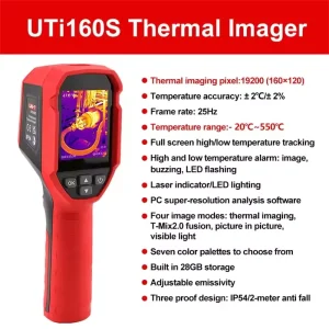 Câmera térmica UNI-T UTi160S e seus recursos